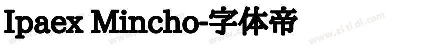 Ipaex Mincho字体转换